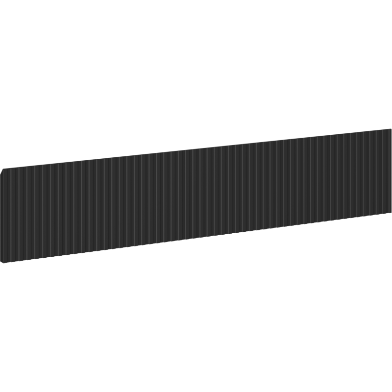 Mexen Rivel grooved front for bathroom cabinet body 100 x 20 cm, black matt - 91A20-1000-235-1-71