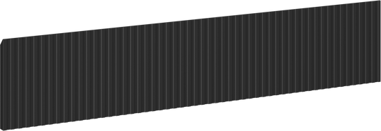 Mexen Rivel Front, geriffelt, für Korpus des Badezimmerschranks 100 x 20 cm, schwarz matt - 91A20-1000-235-1-71