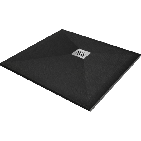Mexen Stone+ brodzik kompozytowy kwadratowy 70 x 70 cm, czarny - 44707070