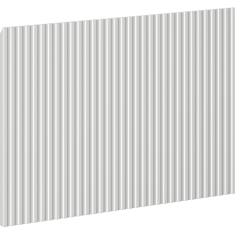 Mexen Rivel Front für den Badezimmerschrank, geriffelt, 45 x 43,5 cm, grau matt - 91A20-0450-470-1-62