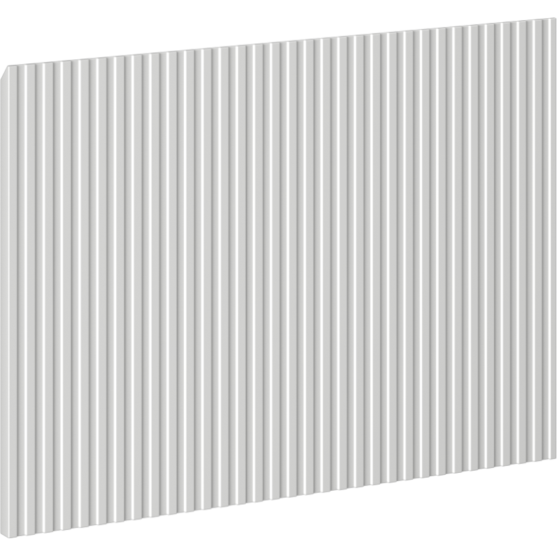Mexen Rivel Front geriffelt für Waschtischunterschrank 70 x 43,5 cm, Grau Matt - 91A20-0700-470-1-62