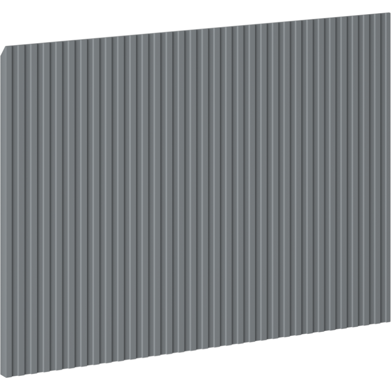 Mexen Rivel gefräst Front für Waschtischunterschrank 45 x 43,5 cm, Graphit Mat - 91A20-0450-470-1-66
