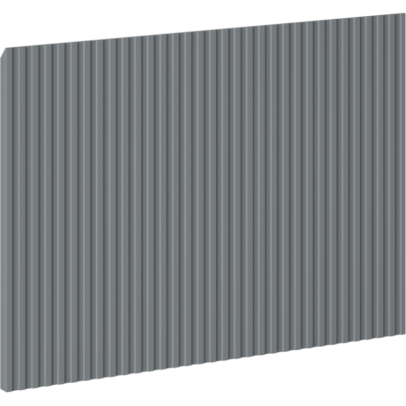 Mexen Rivel geriffelter Front für den Korpus des Badezimmerschranks 45 x 43,5 cm, Graphit Matt - 91A20-0450-470-1-66