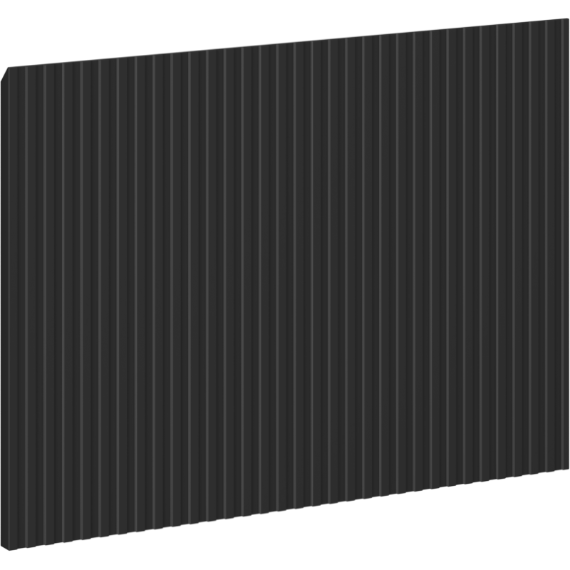 Mexen Rivel Front geriffelt für Badezimmerschrankkorpus 60 x 43,5 cm, Schwarz Matt - 91A20-0600-470-1-71