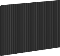 Mexen Rivel Front geriffelt fir de Badschränkkierper 60 x 43,5 cm, schwaarz matt - 91A20-0600-470-1-71