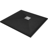 Mexen Stone+ composite square shower tray 80 x 80 cm, black - 44708080