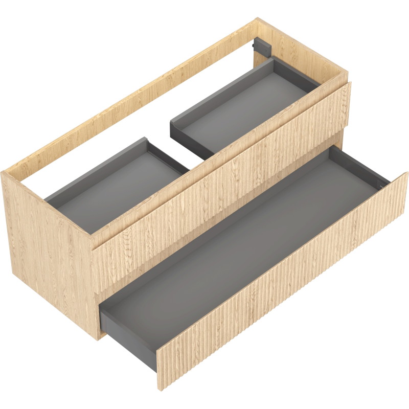 Mexen Rivel vannitoakapp valamu alla 120 cm, 2 sahtlit, soonik , tamm - 91A20-12047-2-BFF81