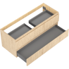 Mexen Rivel vannitoakapp valamu alla 120 cm, 2 sahtlit, soonik , tamm - 91A20-12047-2-BFF81