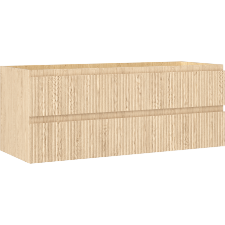 Mexen Rivel szafka łazienkowa podumywalkowa 120 cm, 2 szuflady, ryflowana , dąb - 91A20-12047-2-BFF81