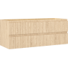 Mexen Rivel Badezimmer-Unterschrank 120 cm, 2 Schubladen, geriffelt, Eiche - 91A20-12047-2-BFF81