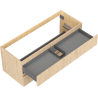 Mexen Rivel Badezimmer-Unterschrank 120 cm, 2 Schubladen, geriffelt, Eiche - 91A20-12047-2-BFF81