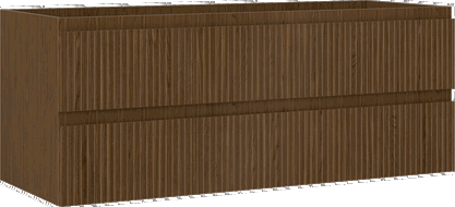 Mexen Rivel badkamerkast onder wastafel 120 cm, 2 laden, gegroefd, noten - 91A20-12047-2-BFF86
