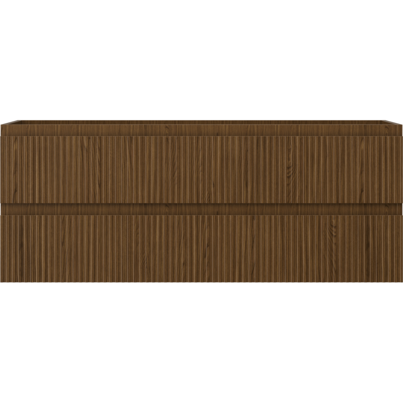 Mexen Rivel badmeubelkast 120 cm, 2 laden, gegroefd, walnoot - 91A20-12047-2-BFF86