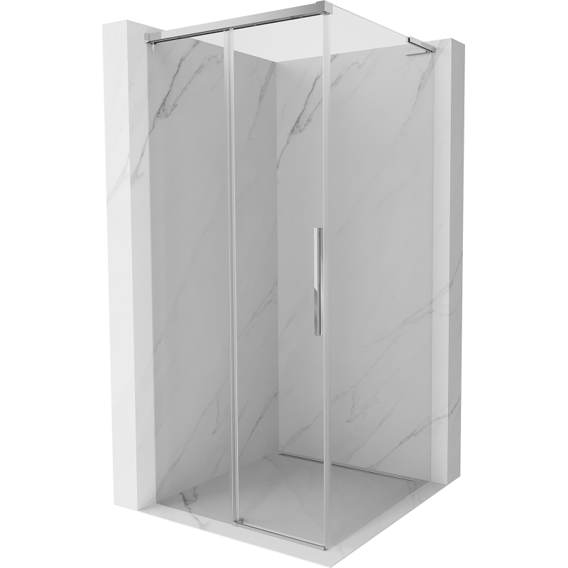 Mexen Rox L skjutduschkabin 100 x 100 cm, transparent, krom - 8C2L-100-100-01-00