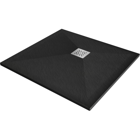 Mexen Stone+ plato de ducha de composite cuadrado 100 x 100 cm, negro - 44701010