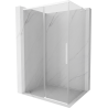 Mexen Rox L lükandustega dušinurk 100 x 75 cm, läbipaistev, valge - 8C2L-100-075-20-00