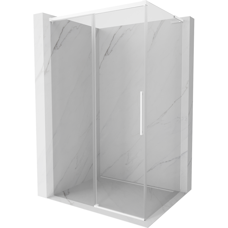 Mexen Rox L Duschkabine zum Schieben 110 x 90 cm, transparent, weiß - 8C2L-110-090-20-00