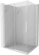 Mexen Rox L Duschkabine zum Schieben 110 x 90 cm, transparent, weiß - 8C2L-110-090-20-00