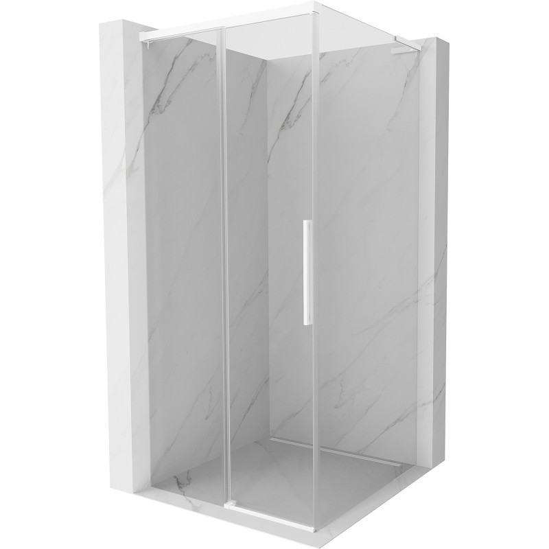 Mexen Rox L klizna vrata za tuširanje 120 x 120 cm, prozirna, bijela - 8C2L-120-120-20-00