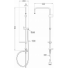Mexen T Duschsäule, Chrom - 7939399-00