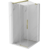 Mexen Rox L sliding shower enclosure 90 x 90 cm, transparent, gold - 8C2L-090-090-50-00
