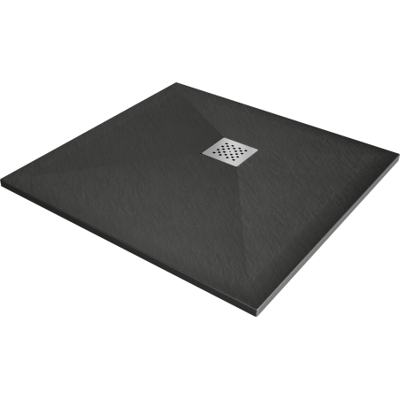 Mexen Stone+ kompozitni kvadratni tuš kada 90 x 90 cm, antracit - 44719090