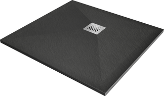 Mexen Stone+ brodzik kompozytowy kwadratowy 90 x 90 cm, antracyt - 44719090