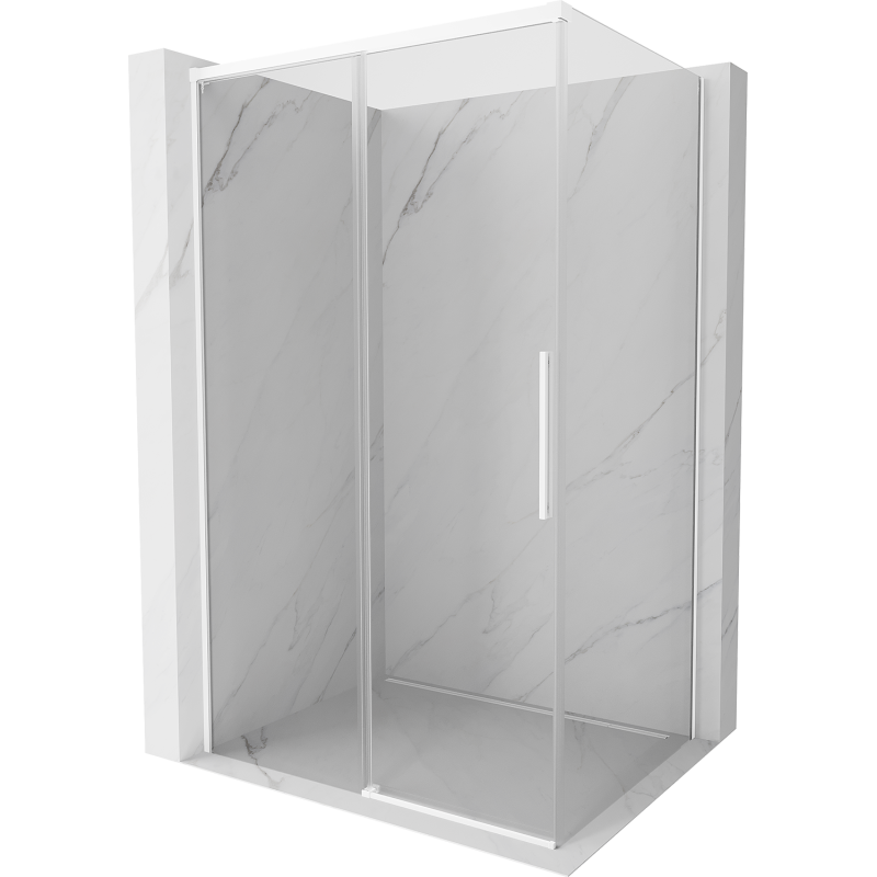 Mexen Rox Duschkabine, verschiebbar, 90 x 95 cm, transparent, weiß - 8C2-090-095-20-00