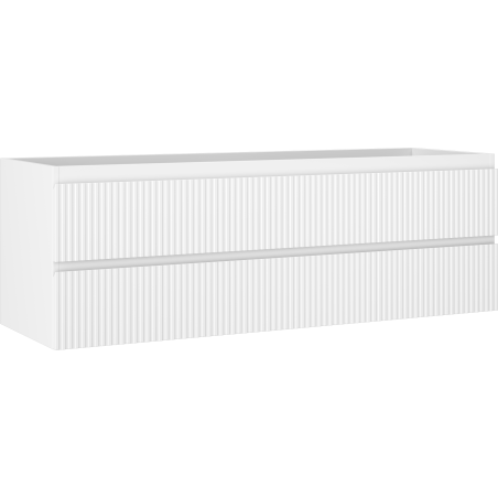Mexen Rivel szafka łazienkowa podumywalkowa 140 cm, 2 szuflady, ryflowana , biała mat - 91A20-14047-2-BFF01