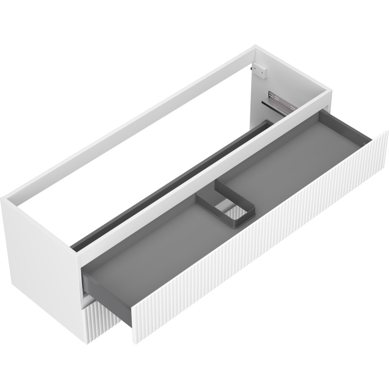 Mexen Rivel vannitoa valamukapp 140 cm, 2 sahtlit, sooniline, valge matt - 91A20-14047-2-BFF01