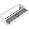 Mexen Rivel badkamerkastje onder de wastafel 140 cm, 2 laden, met ribbel, wit mat - 91A20-14047-2-BFF01