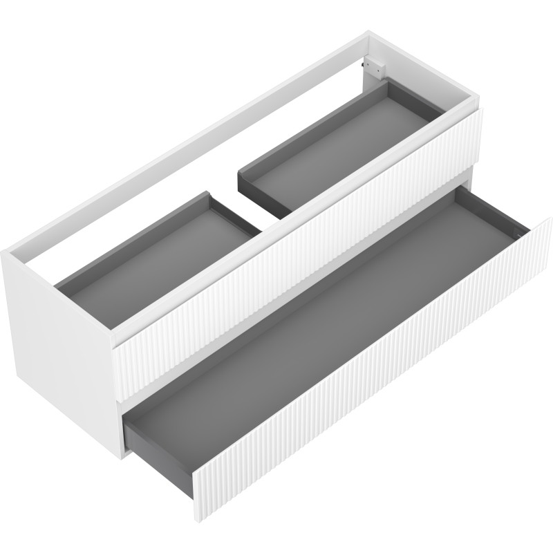 Mexen Rivel vannitoa valamukapp 140 cm, 2 sahtlit, sooniline, valge matt - 91A20-14047-2-BFF01
