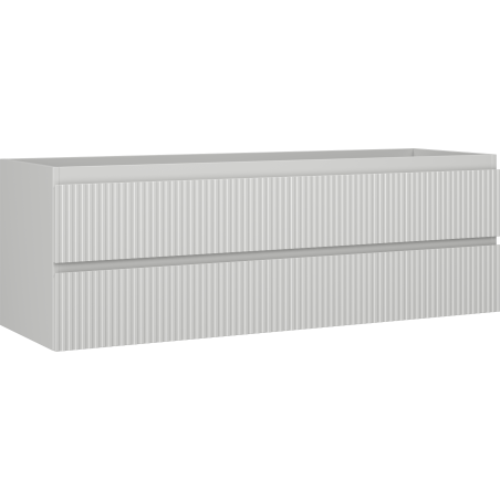 Mexen Rivel bathroom cabinet for under sink 140 cm, 2 drawers, fluted, matt grey - 91A20-14047-2-BFF62