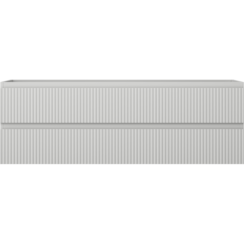 Mexen Rivel badkamerkast onder wastafel 140 cm, 2 lades, gegroefd, grijs mat - 91A20-14047-2-BFF62