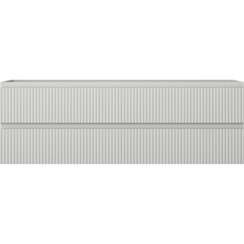 Mexen Rivel bathroom cabinet for under sink 140 cm, 2 drawers, fluted, matt grey - 91A20-14047-2-BFF62