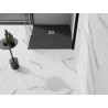 Mexen Stone+ plato de ducha de composite cuadrado 100 x 100 cm, antracita - 44711010