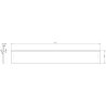 Mexen Rivel meuble de salle de bain sous lavabo 140 cm, 2 tiroirs, rainuré, graphite mat - 91A20-14047-2-BFF66