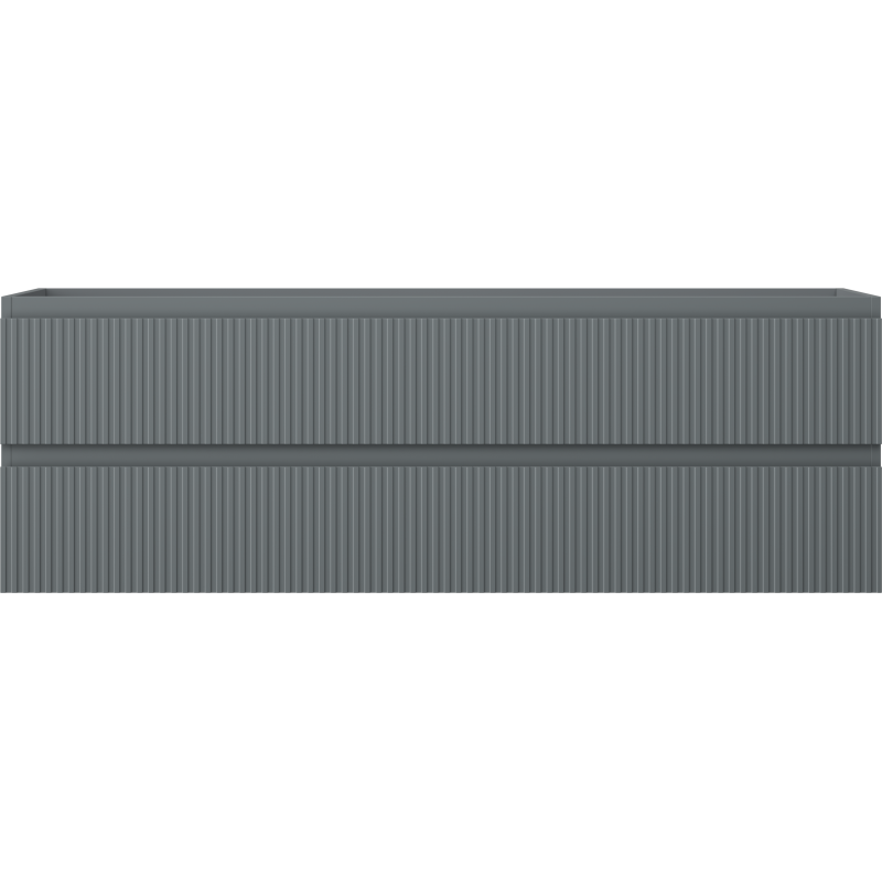 Mexen Rivel mueble de baño bajo lavabo 140 cm, 2 cajones, ranurado, grafito mate - 91A20-14047-2-BFF66