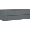 Mexen Rivel mueble de baño bajo lavabo 140 cm, 2 cajones, ranurado, grafito mate - 91A20-14047-2-BFF66