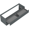 Mexen Rivel Badezimmer-Unterschrank 140 cm, 2 Schubladen, geriffelt, Graphit Matt - 91A20-14047-2-BFF66