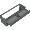 Mexen Rivel meuble de salle de bain sous lavabo 140 cm, 2 tiroirs, rainuré, graphite mat - 91A20-14047-2-BFF66