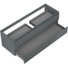 Mexen Rivel vannitoakapp valamu alla 140 cm, 2 sahtlit, soonik, matt grafiit - 91A20-14047-2-BFF66