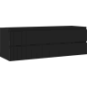 Mexen Rivel Badezimmer-Unterschrank 140 cm, 2 Schubladen, geriffelt, schwarz matt - 91A20-14047-2-BFF71