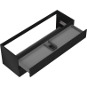 Mexen Rivel Badezimmer-Unterschrank 140 cm, 2 Schubladen, geriffelt, schwarz matt - 91A20-14047-2-BFF71