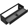 Mexen Rivel vannitoakapp valamualune 140 cm, 2 sahtlit, sooniline, must matt - 91A20-14047-2-BFF71