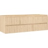 Mexen Rivel szafka łazienkowa podumywalkowa 140 cm, 2 szuflady, ryflowana , dąb - 91A20-14047-2-BFF81