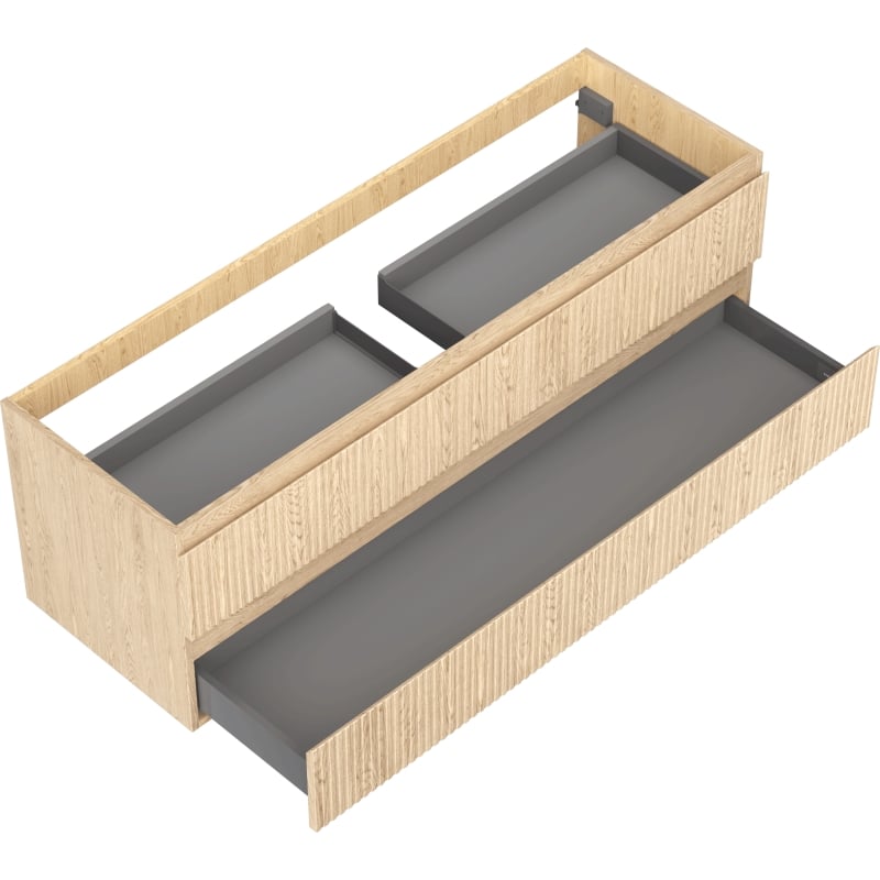 Mexen Rivel vannitoakapp 140 cm, 2 sahtlit, soonik, tamm - 91A20-14047-2-BFF81
