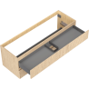 Mexen Rivel Badezimmerschrank für Waschbecken 140 cm, 2 Schubladen, gerillt, Eiche - 91A20-14047-2-BFF81