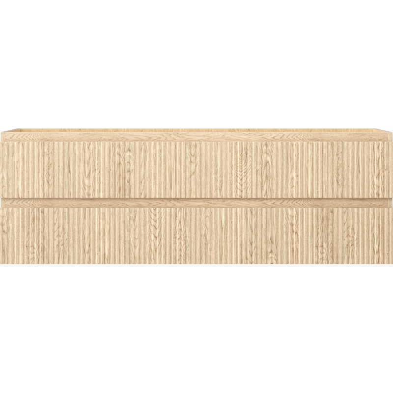 Mexen Rivel mobiletto da bagno sotto lavabo 140 cm, 2 cassetti, scanalato, rovere - 91A20-14047-2-BFF81