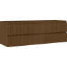 Mexen Rivel meuble de salle de bains sous lavabo 140 cm, 2 tiroirs, rainuré, noyer - 91A20-14047-2-BFF86